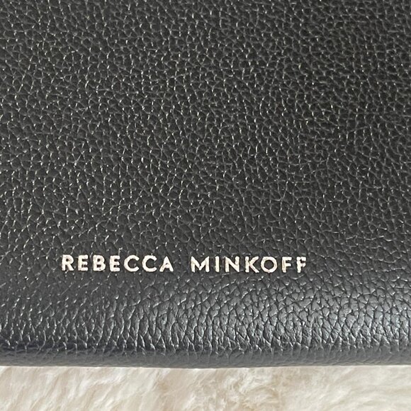 Rebecca Minkoff Edie Black Leather Wallet on a Chain Crossbody Bag - Picture 10 of 16